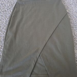 Elegant Olive Pencil Skirt